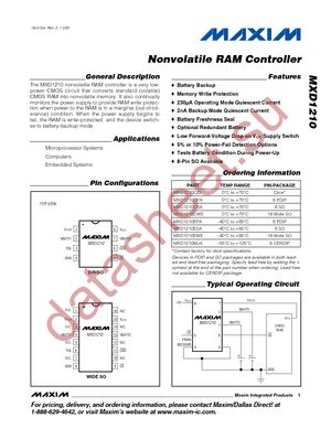 MXD1210CSA+T datasheet  